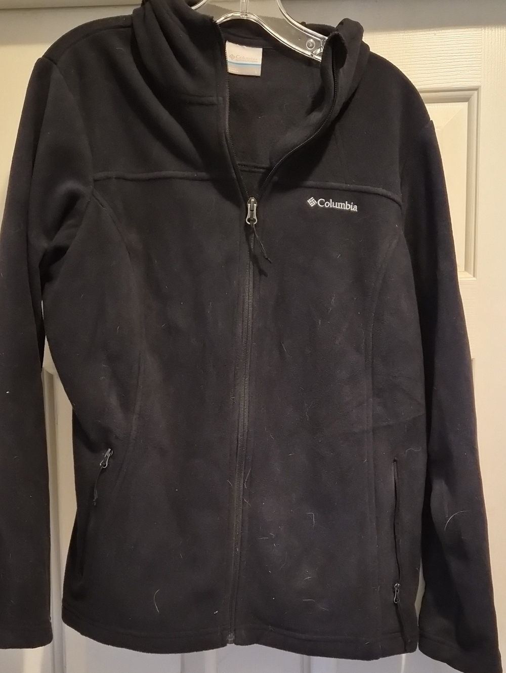 Columbia Black Full-Zip Hooded Fleece Jacket